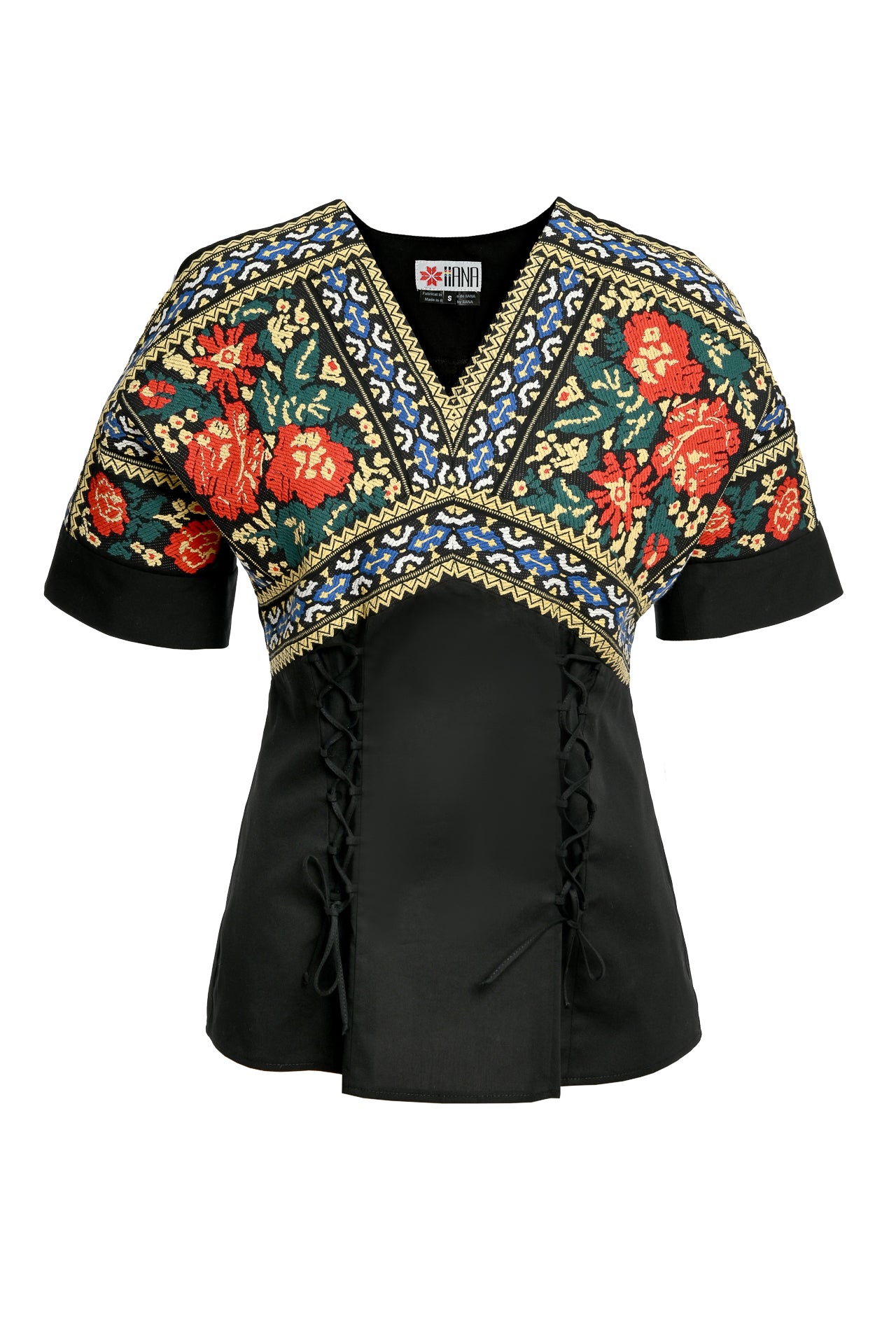 Bluză kimono Zen cu jacquard etnic țesut