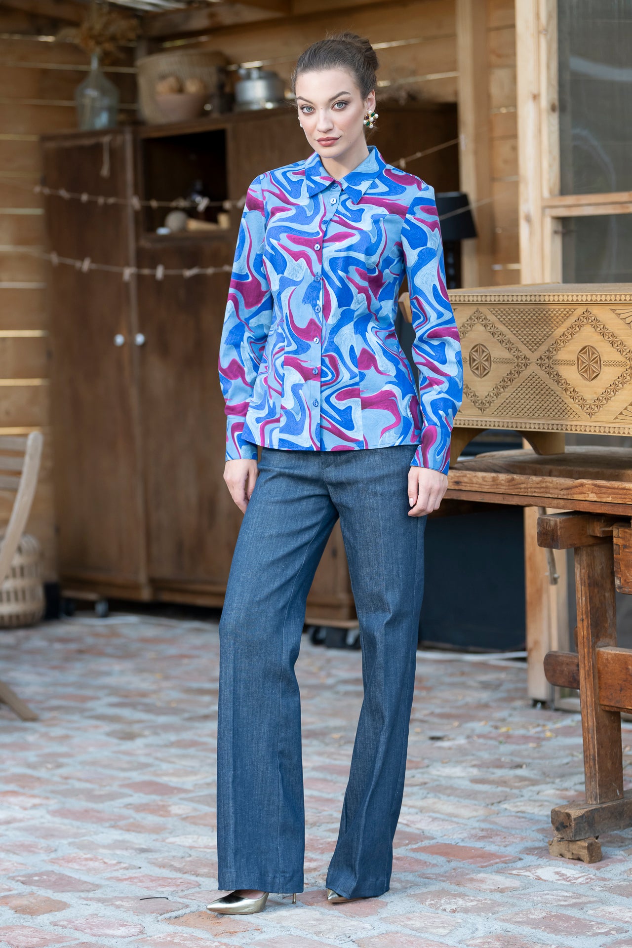 Cămașa din poplin Madeira