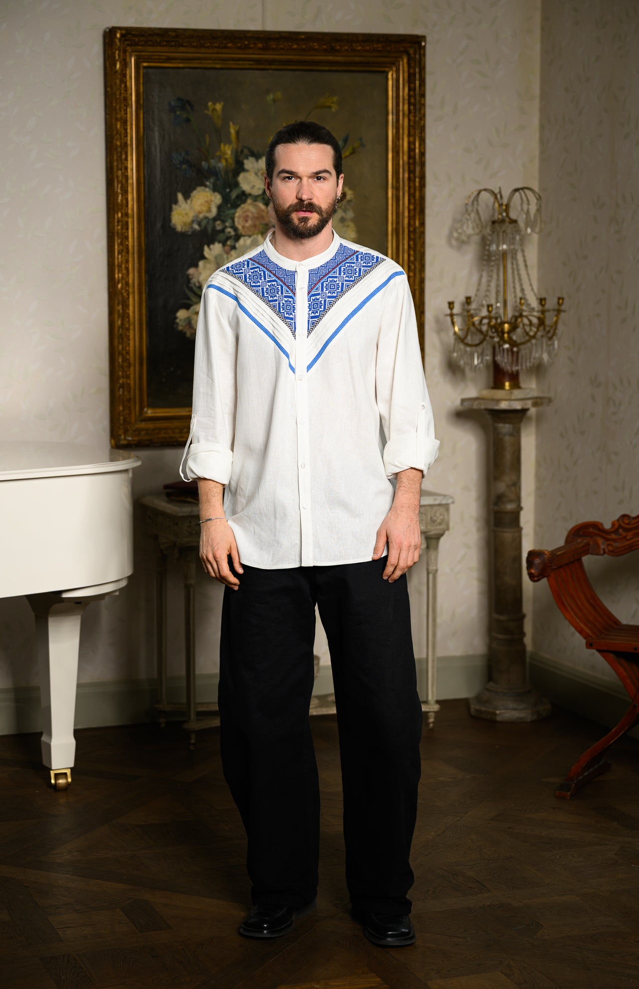 Cămașă bărbătească Efrem cu motive tradiționale