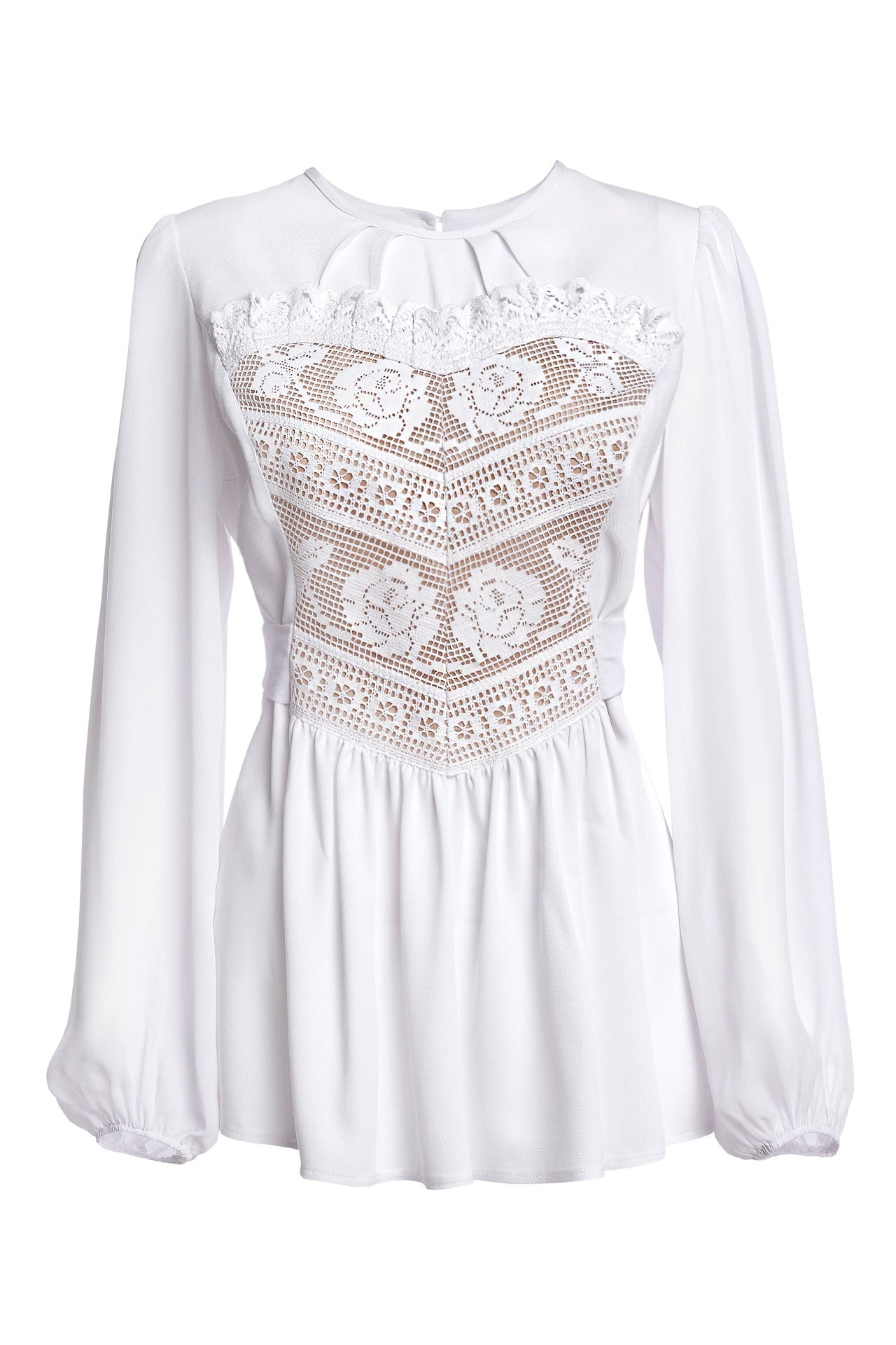 Bluza Alba cu Corset Integrat