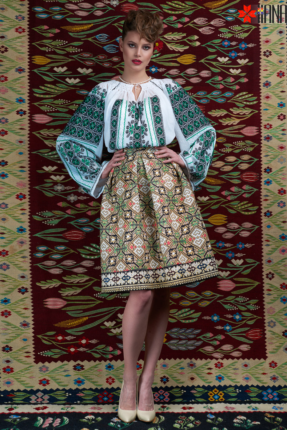 Ie Traditionala Romaneasca Maneca Lunga Motivul Viata