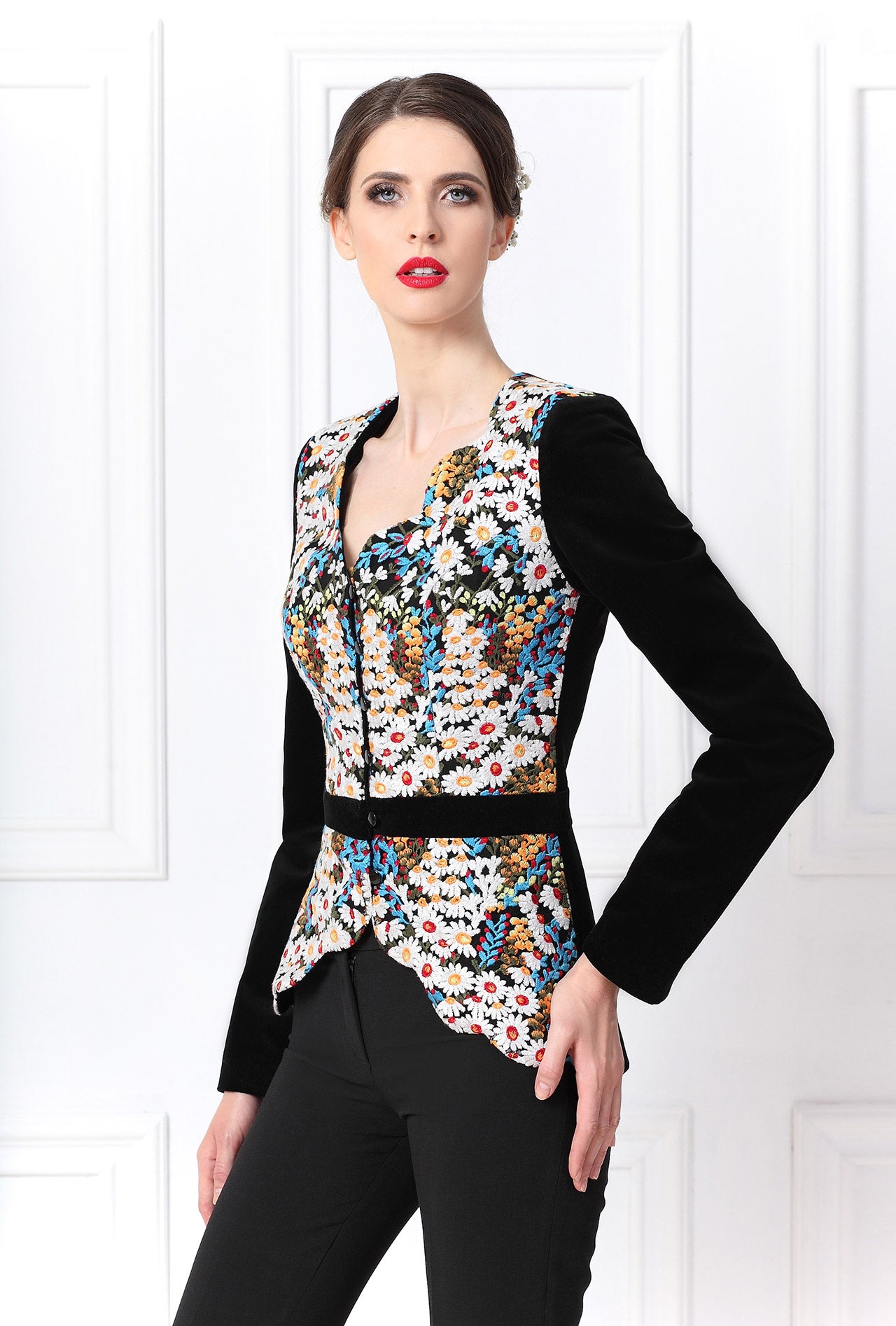 Sacou din Catifea cu Margarete