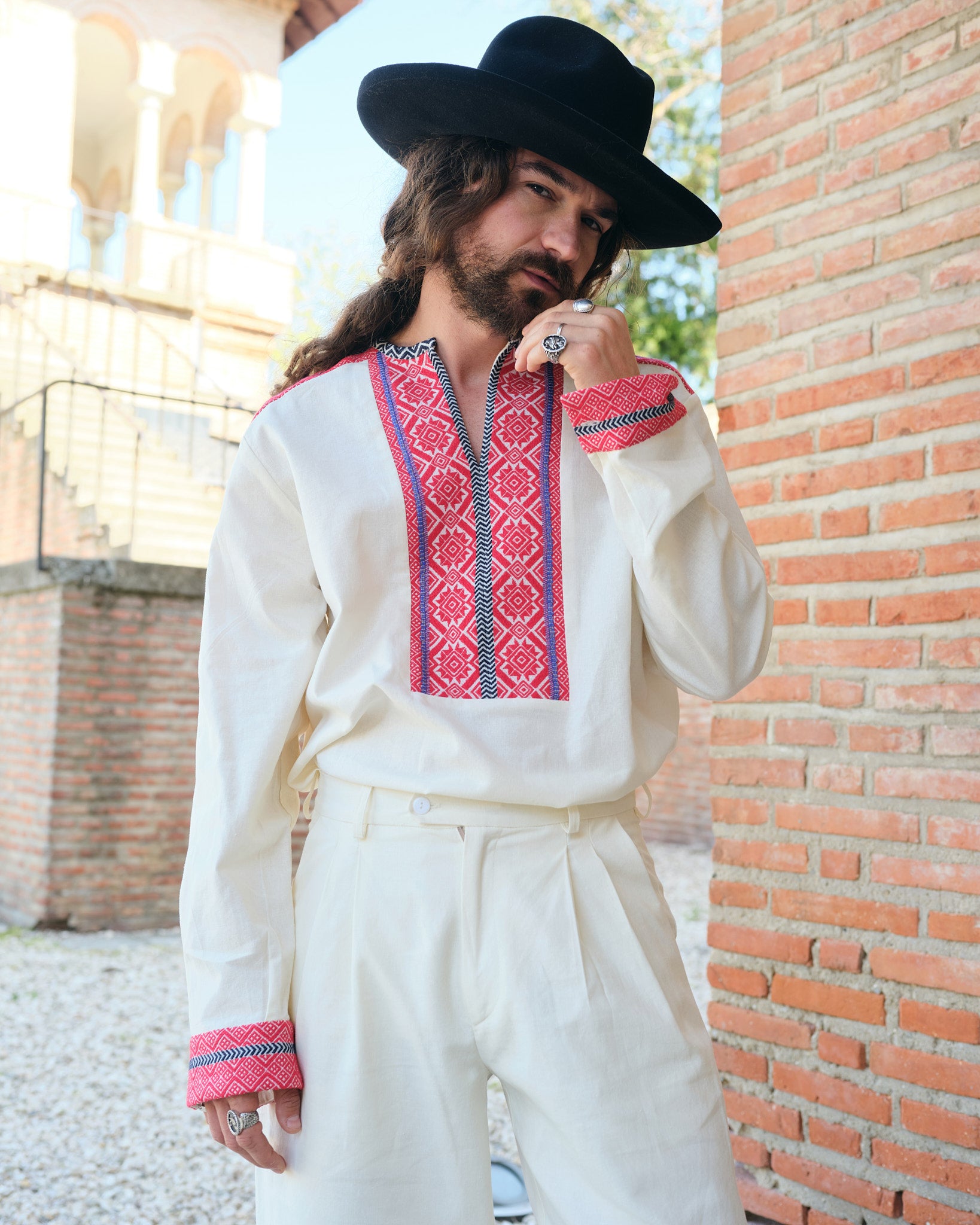 Camasa Barbateasca Traditionala Barbu Cu Motive Populare