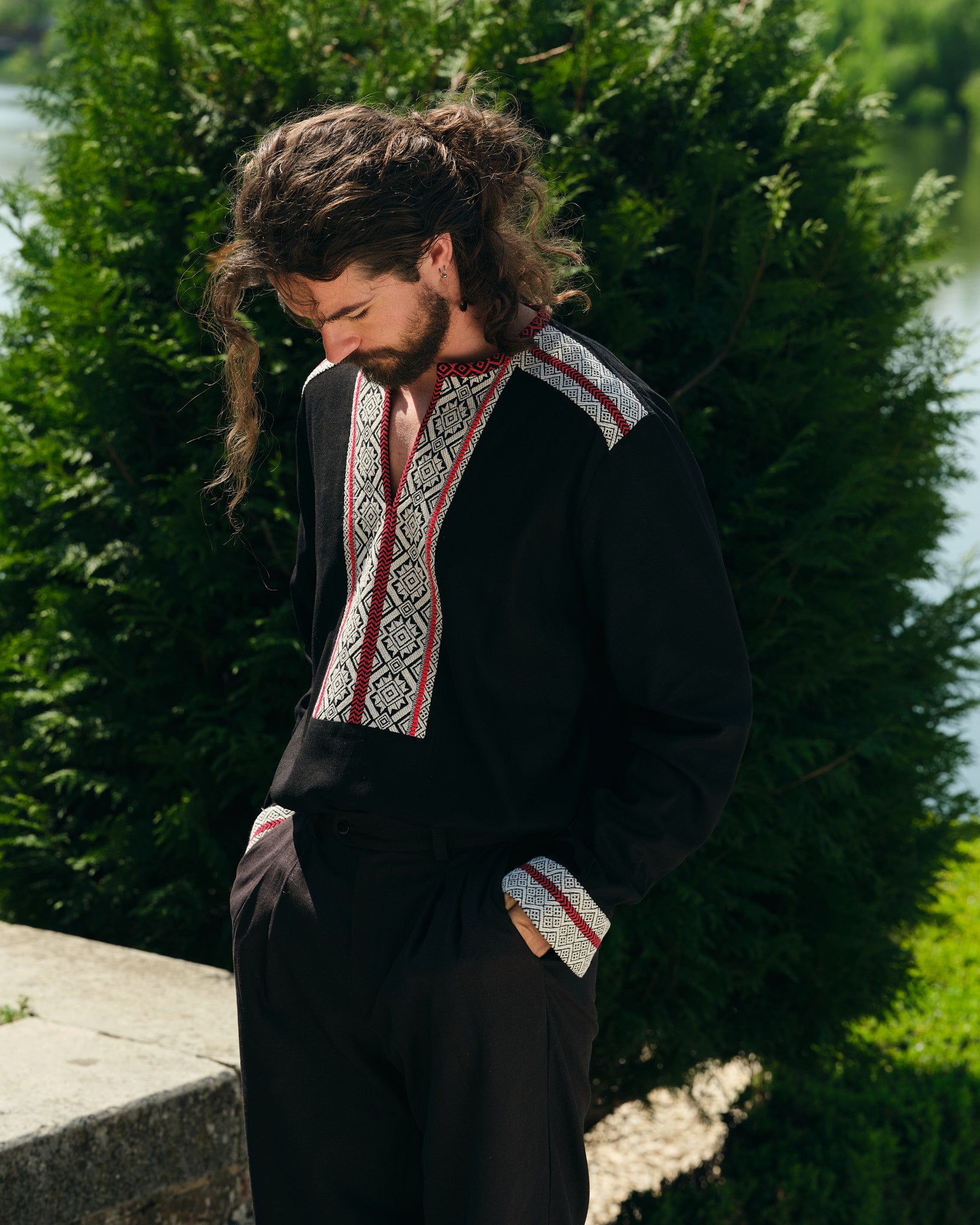 Camasa Barbateasca Traditionala Vladislav Cu Motive Populare