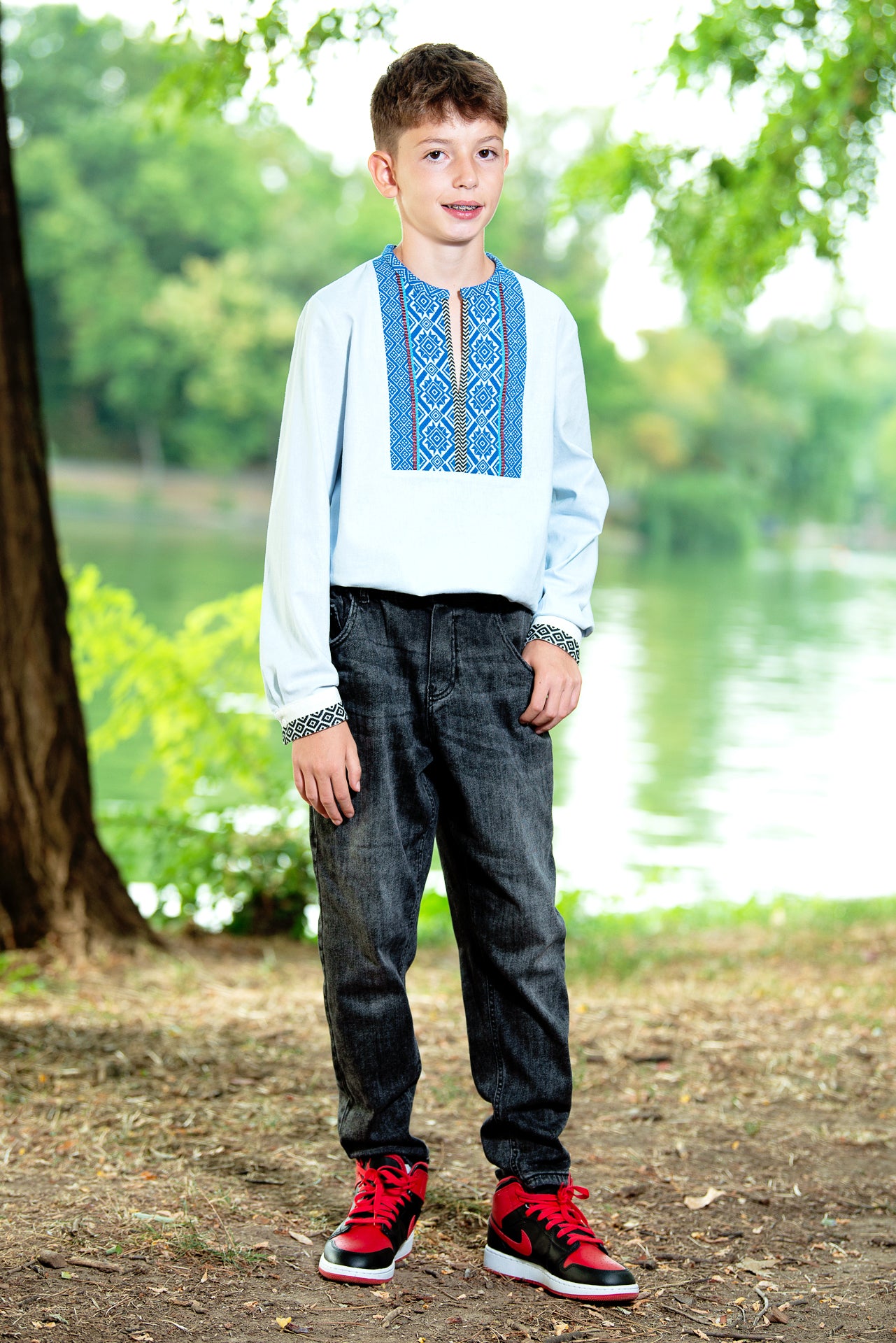 Camasa traditionala baieti Codru 9 luni - 7 ani