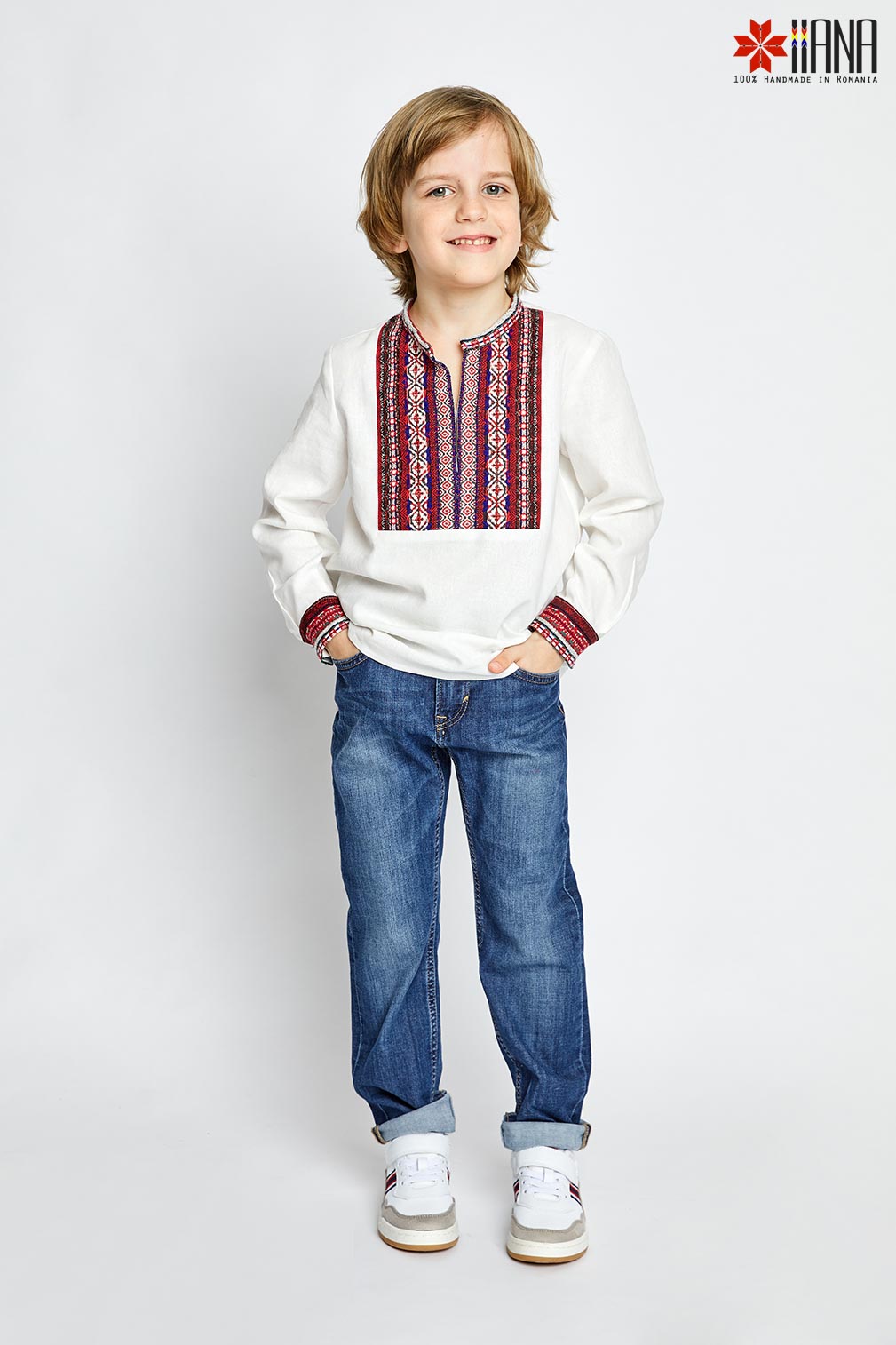 Camasa traditionala baieti Voinicel Stilizata 8-15 ani