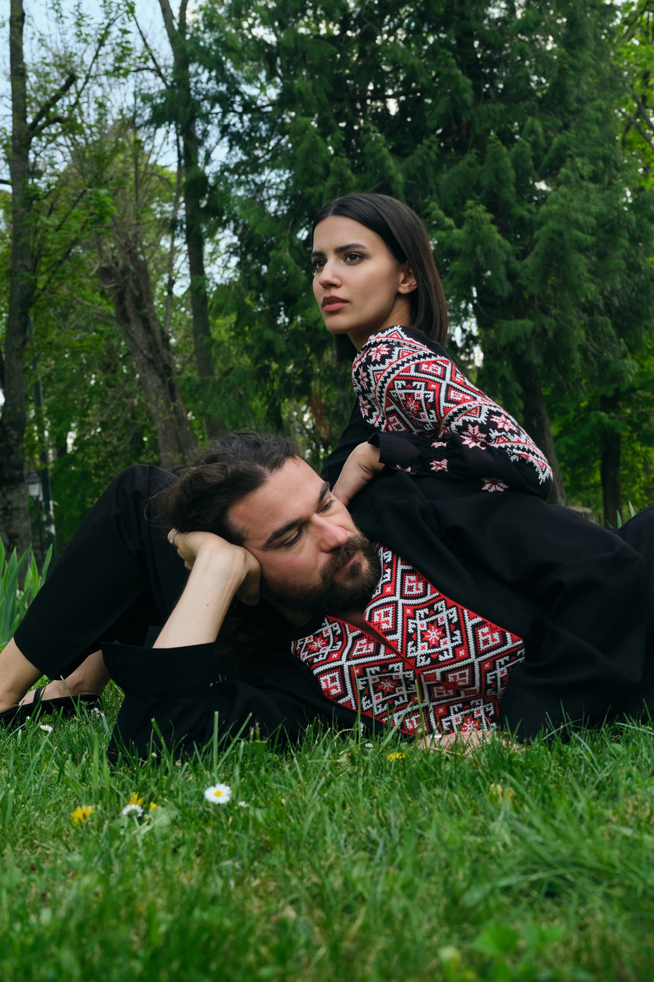 Camasa Barbateasca Traditionala Pavel Cu Motive Populare