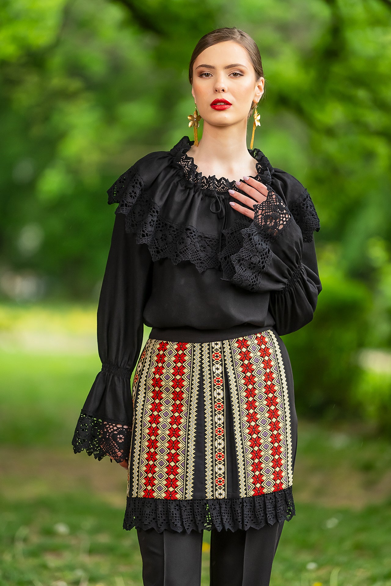 Pantaloni Negri Cu Fota