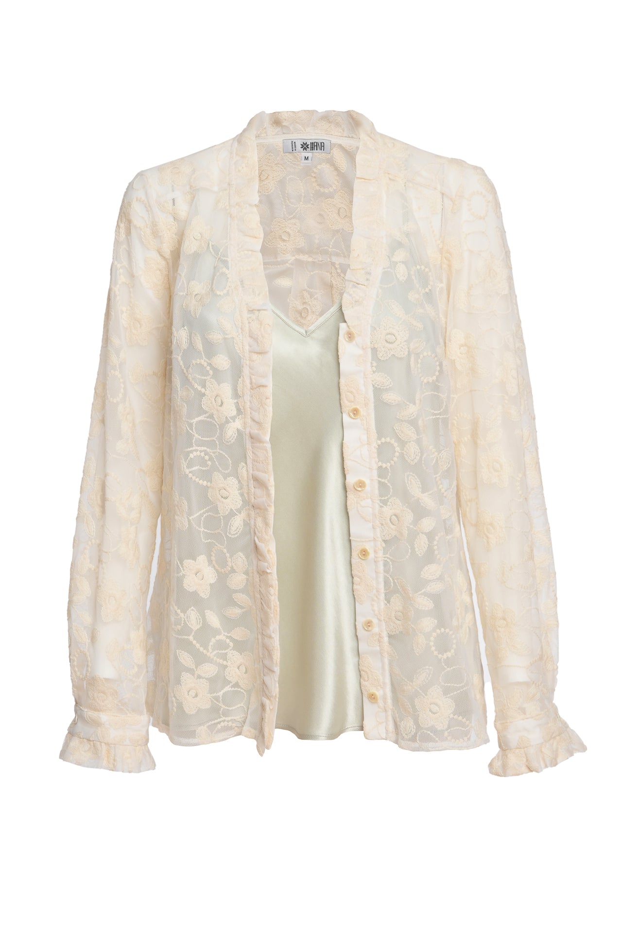 Camasa Blazer Din Dantela Cu Maiou