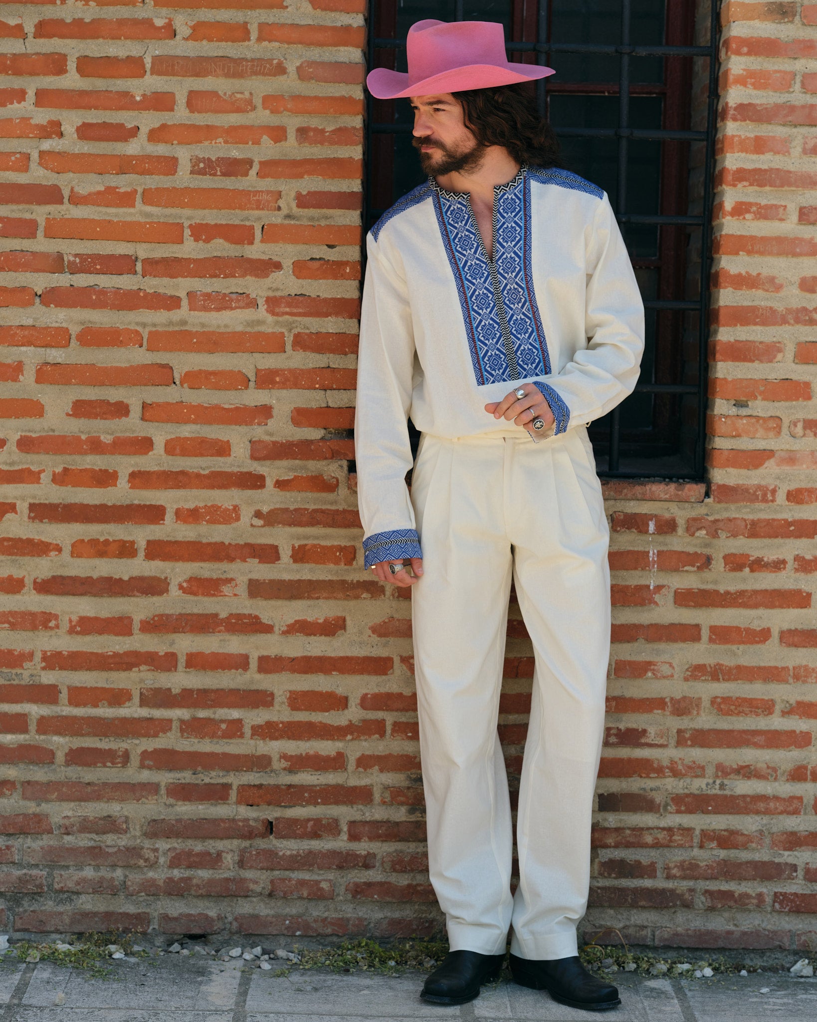 Camasa Barbateasca Traditionala Anton Cu Motive Populare