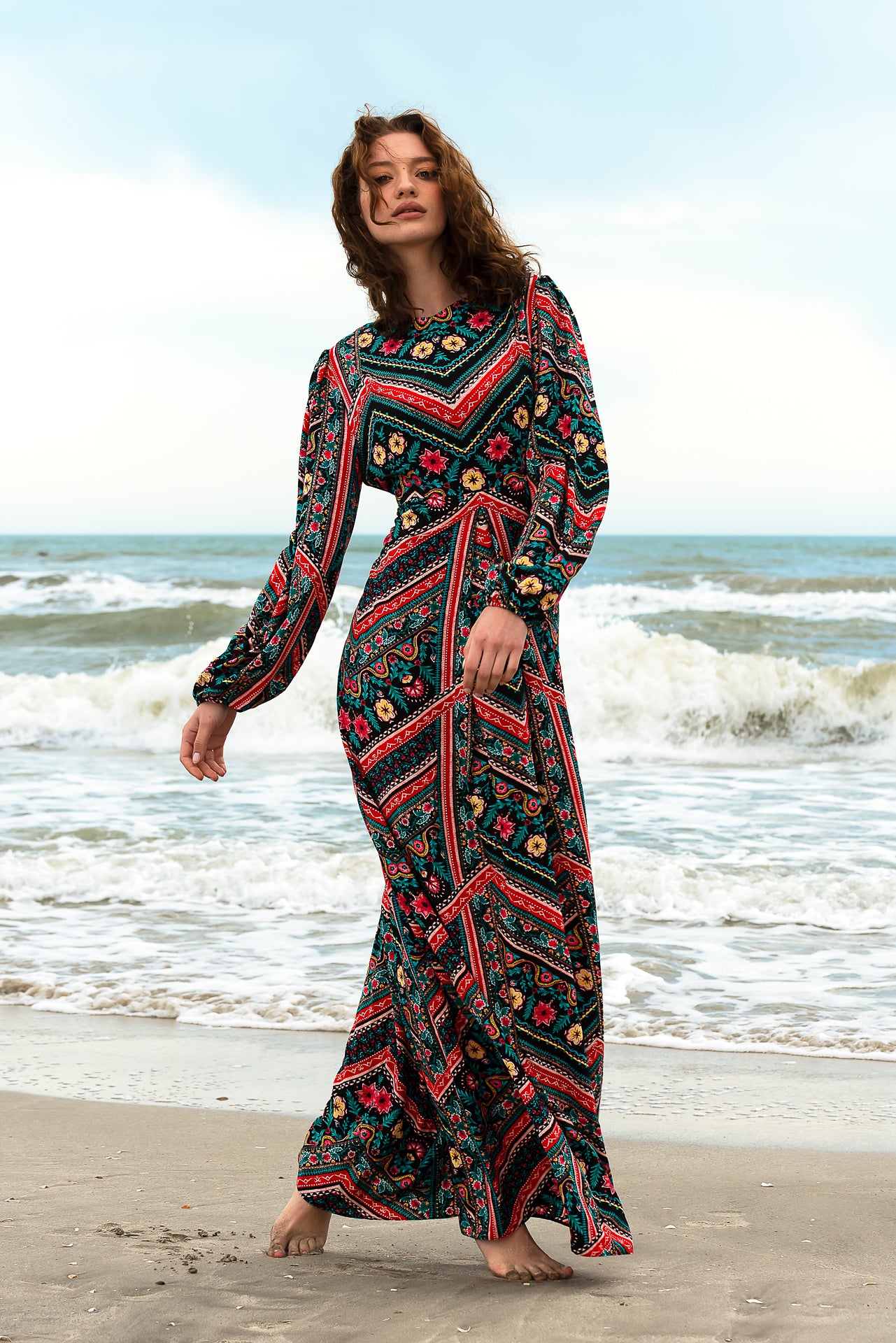 Rochie Lunga Zig Zag