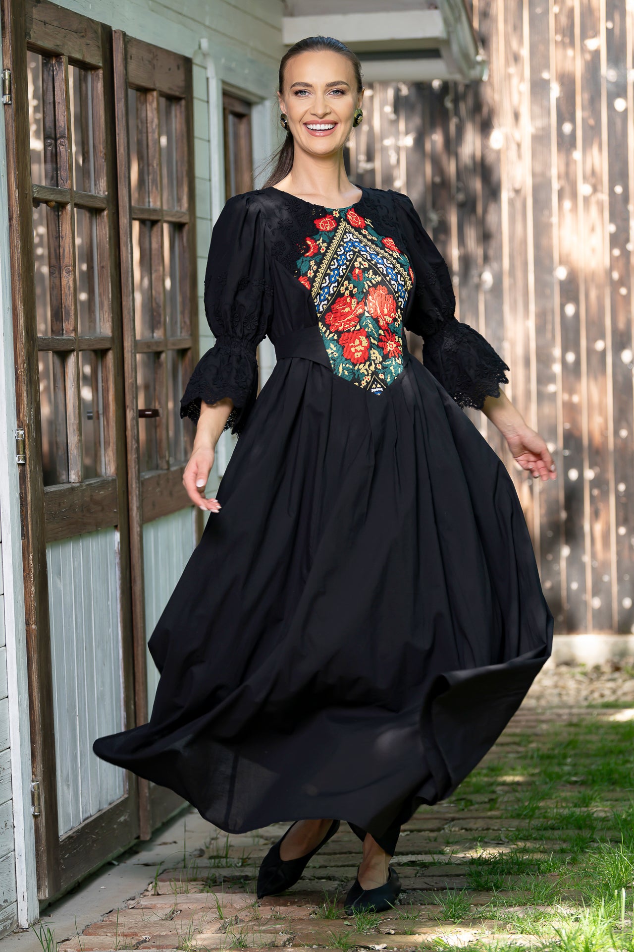 Rochie lungă neagră Zinca