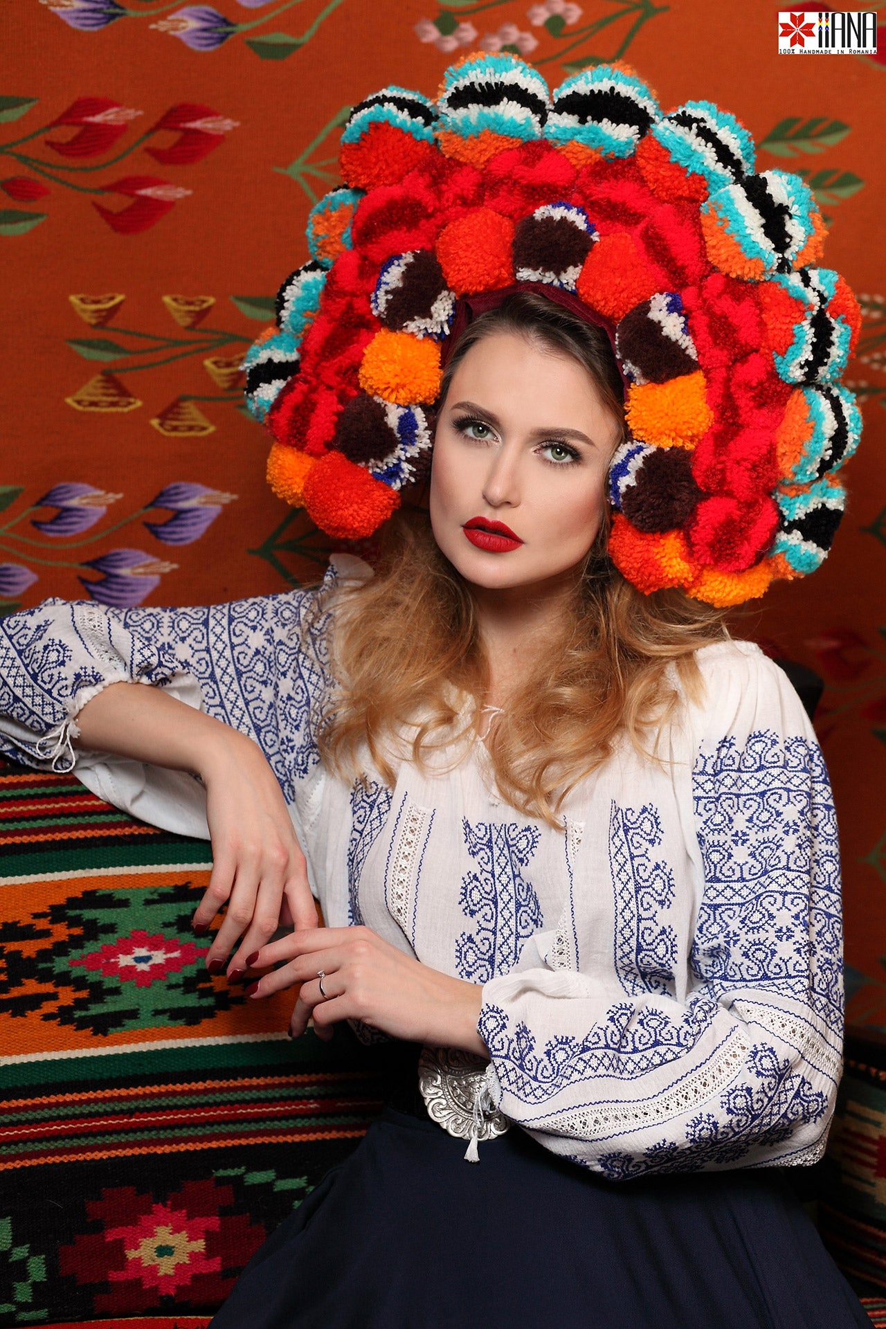 Ie Traditionala Romaneasca Maneca Lunga Coarnele