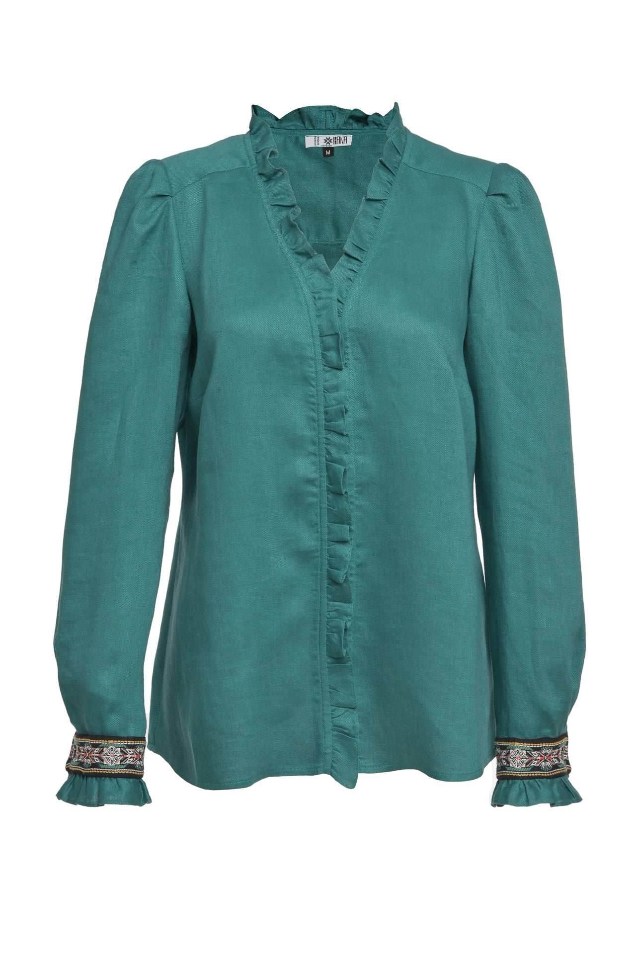 Cămașa verde din in Vanda