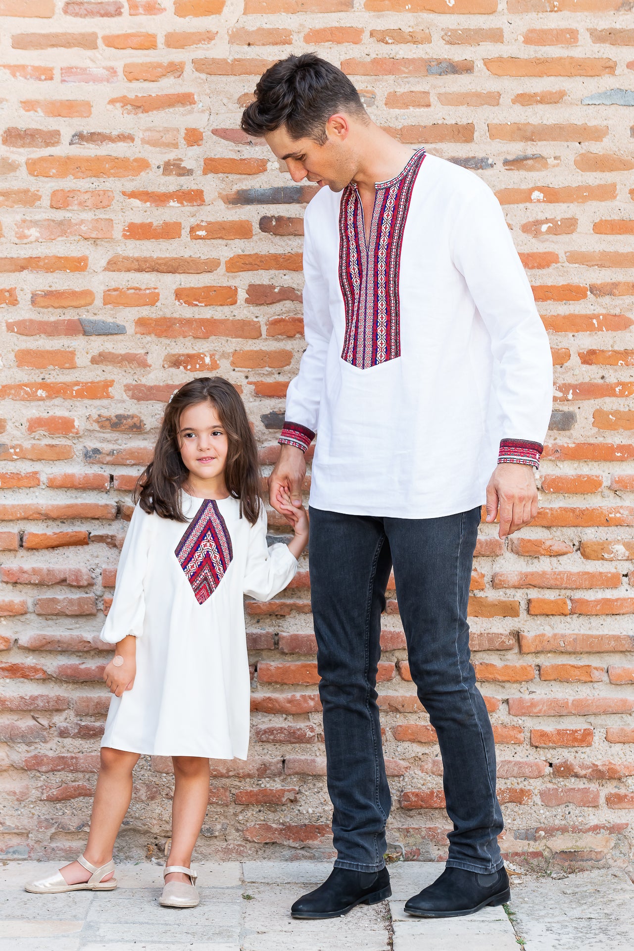 Rochita traditionala fetite Motiv Romb Arhaic 8-15 Ani