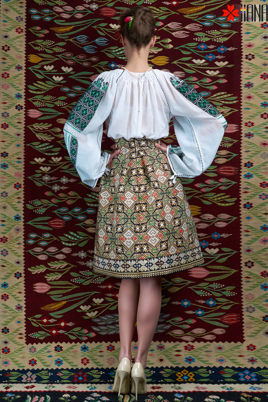 Ie Traditionala Romaneasca Maneca Lunga Motivul Viata