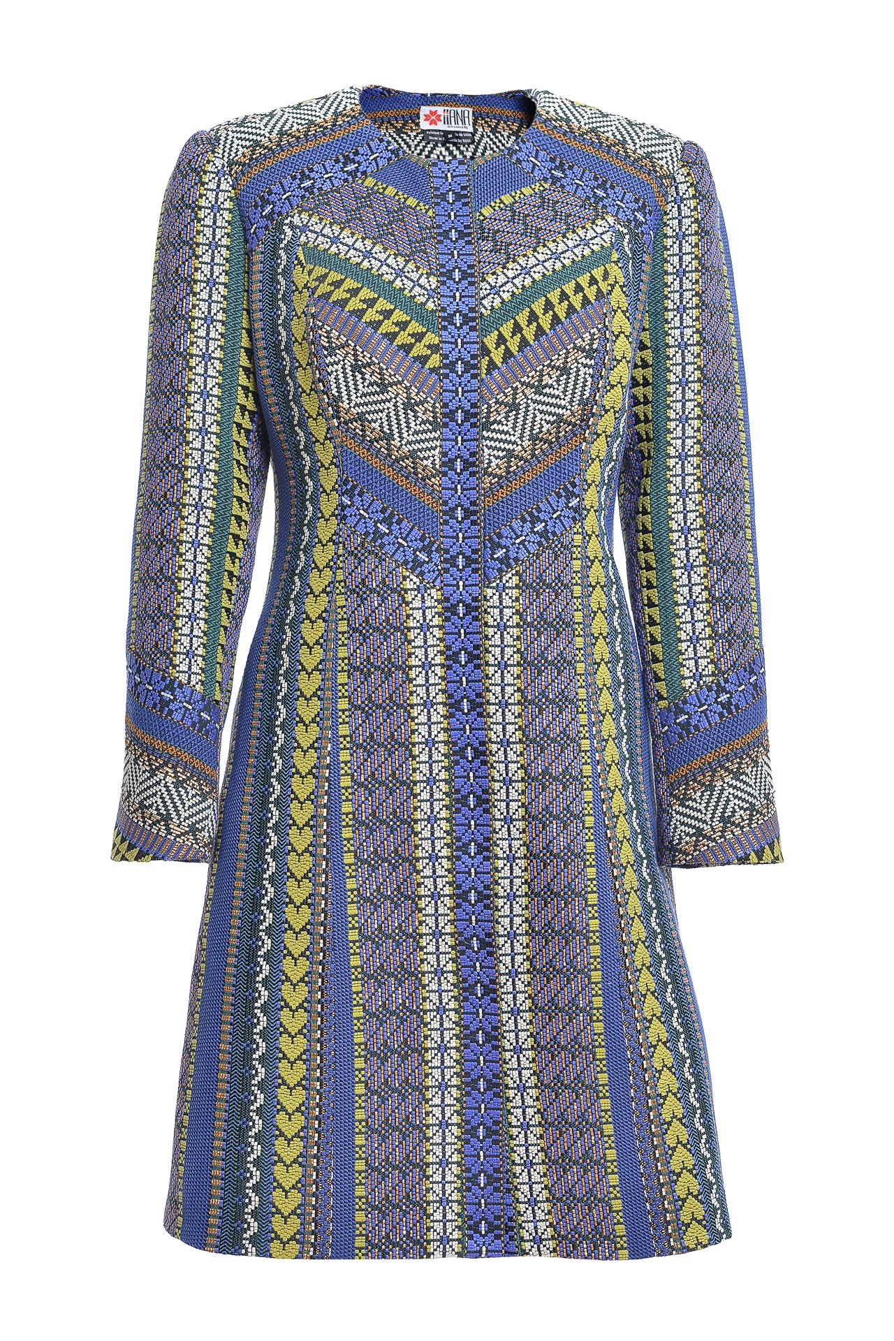 Palton Dora din Jacquard Etnic Tesut