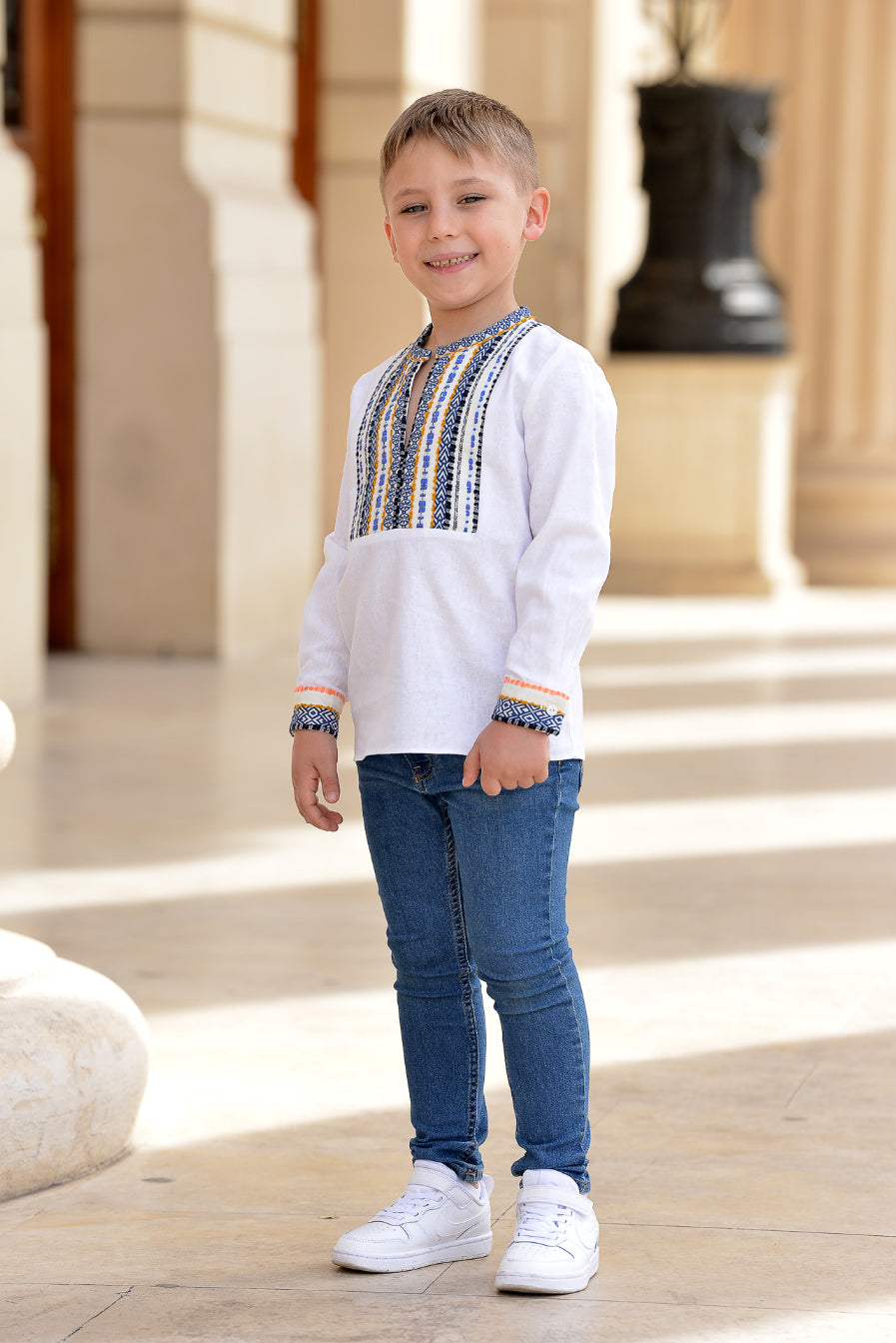 Camasa traditionala baieti Petru 8 - 15 ani