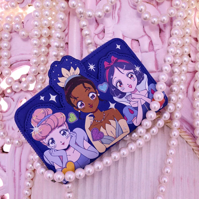 DISNEY PRINCESS MANGA STYLE ZIP AROUND WALLET