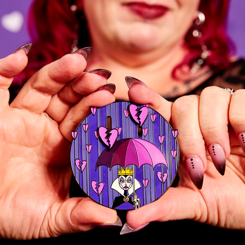 VILLAINS CURSE YOUR HEARTS  3 INCH PIN - DISNEY