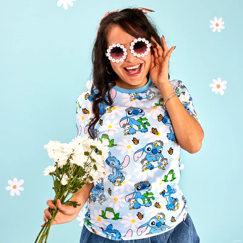 SPRINGTIME STITCH UNISEX TEE - LILO AND STITCH