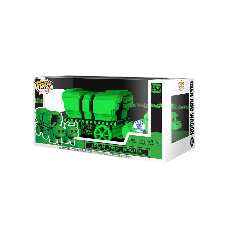 OXEN AND WAGON (GREEN AND BLACK) - THE OREGON TRAIL