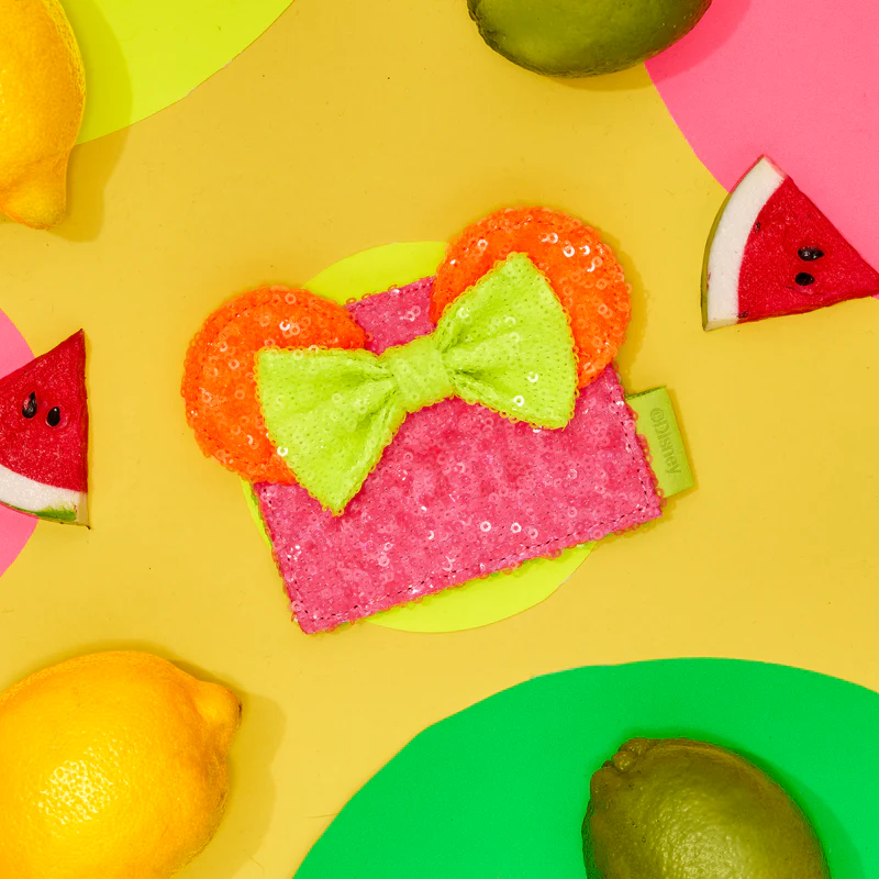 MINNIE MOUSE NEON SEQUIN CARDHOLDER - DISNEY