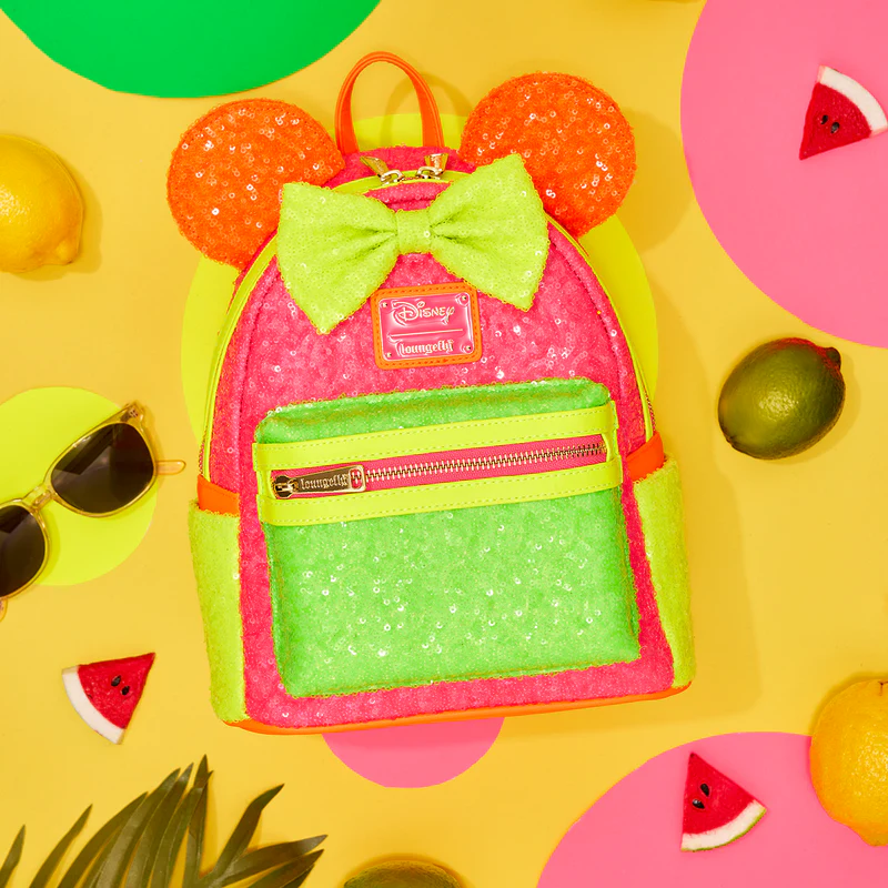 MINNIE MOUSE NEON SEQUIN MINI BACKPACK - DISNEY