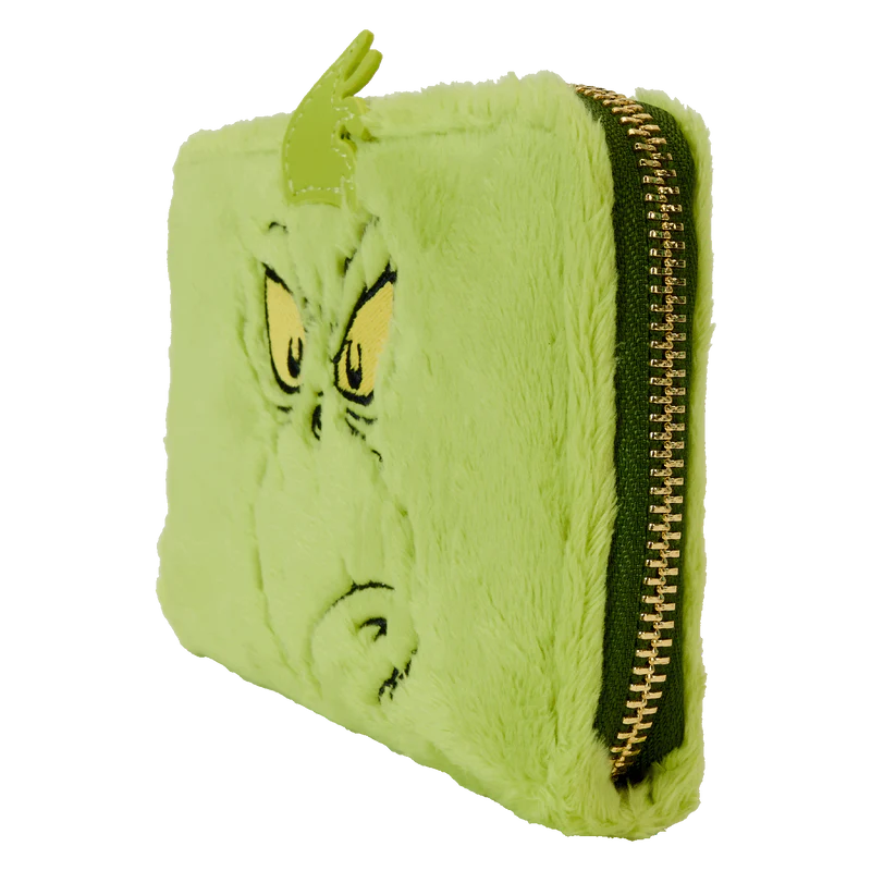 PLUSH GRINCH GLOW COSPLAY ZIP AROUND WALLET - DR SEUSS
