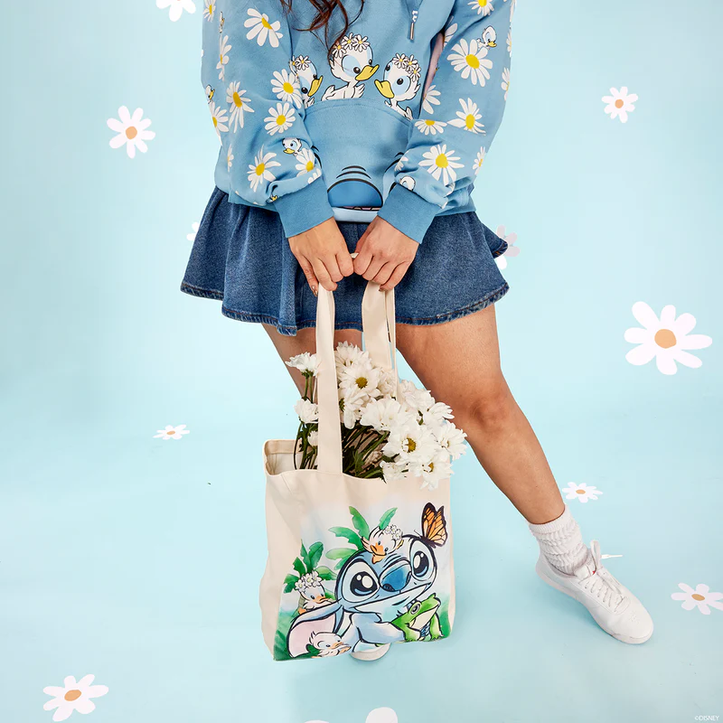 SPRINGTIME STITCH CANVAS TOTE - LILO AND STITCH