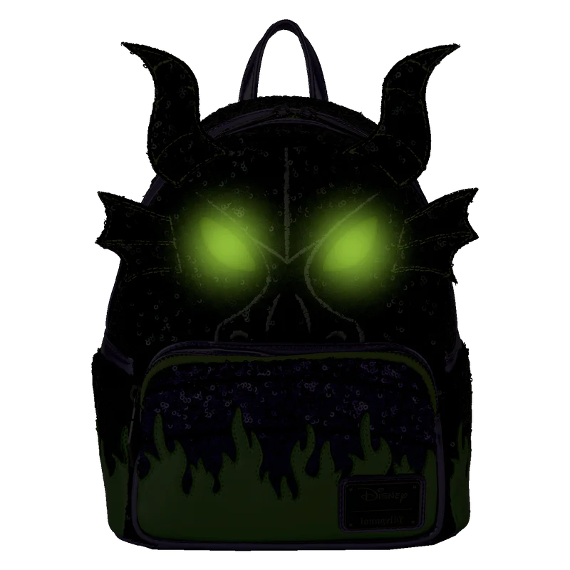 SEQUIN MALEFICENT DRAGON COSPLAY MINI BACKPACK - DISNEY