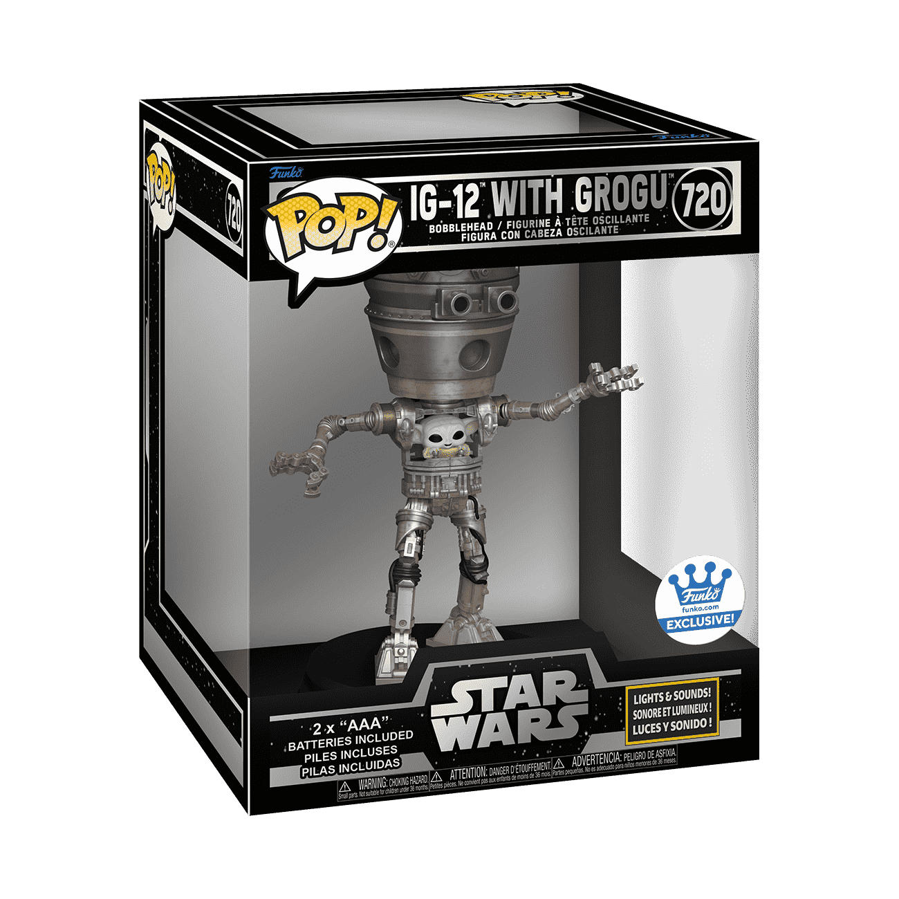 Pop! Deluxe Lights and Sounds IG-12 with Grogu