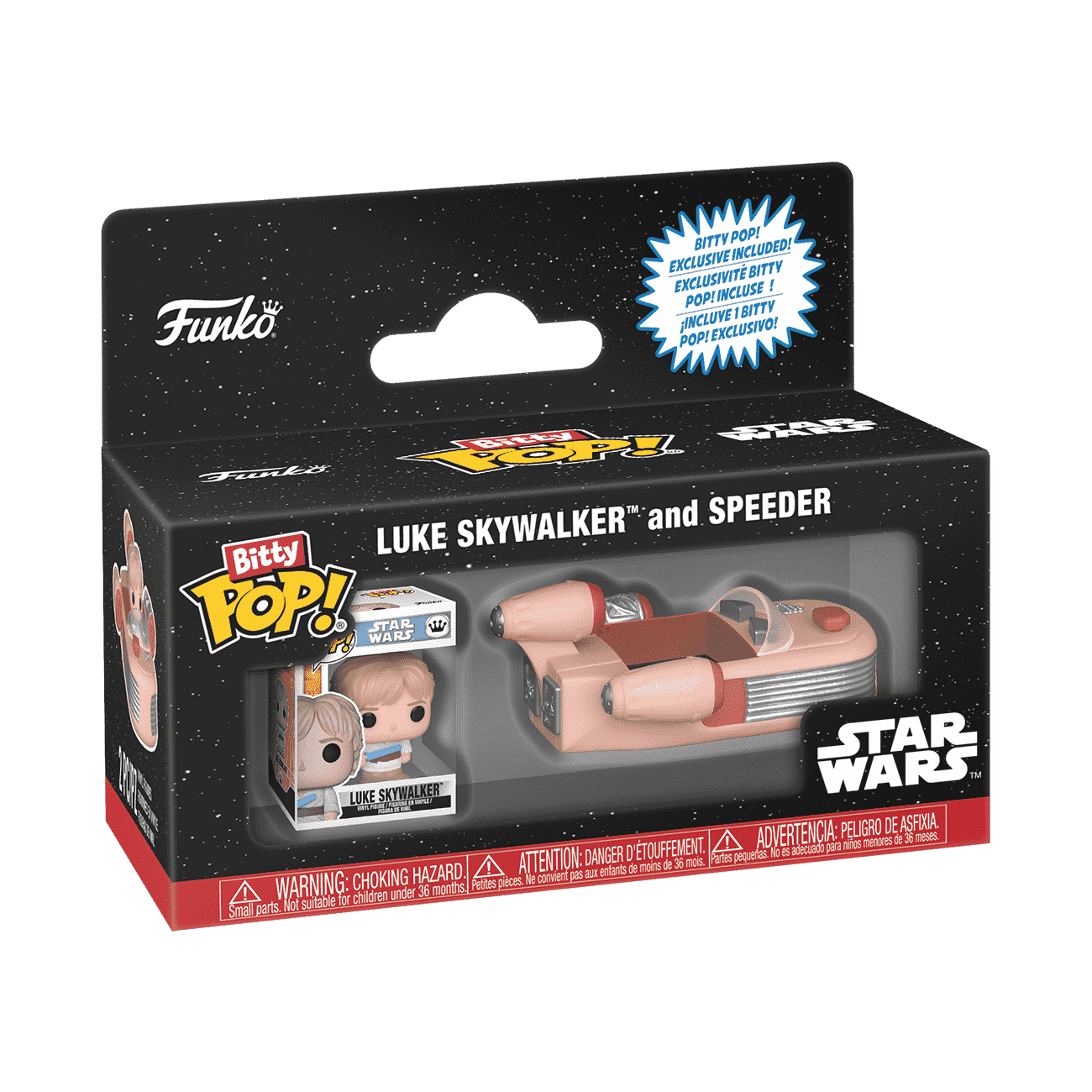 Bitty Pop! Pop! Rides Luke Skywalker and Speeder