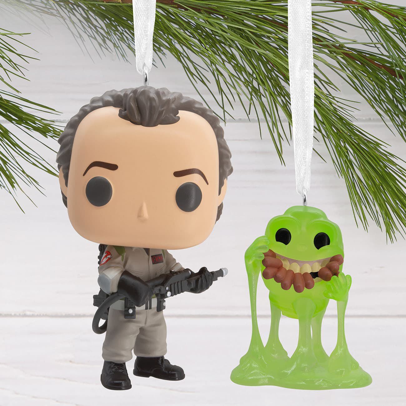 Dr. Peter Venkman & Slimer Ornament