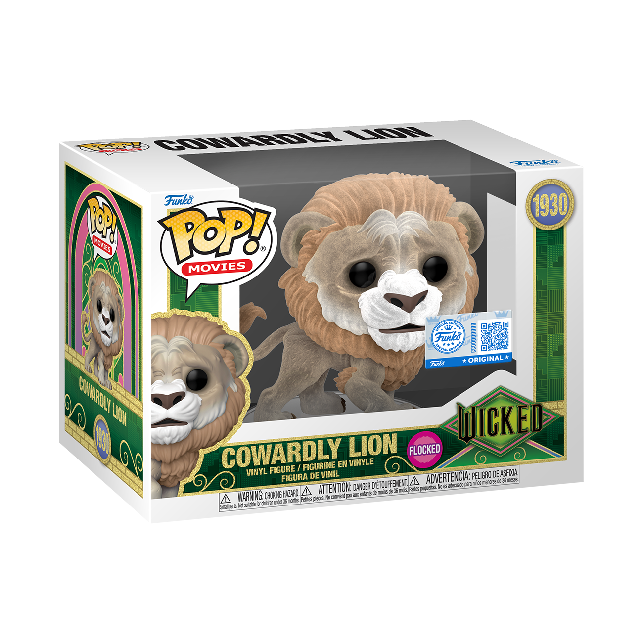 Pop! Cowardly Lion (Flocked)