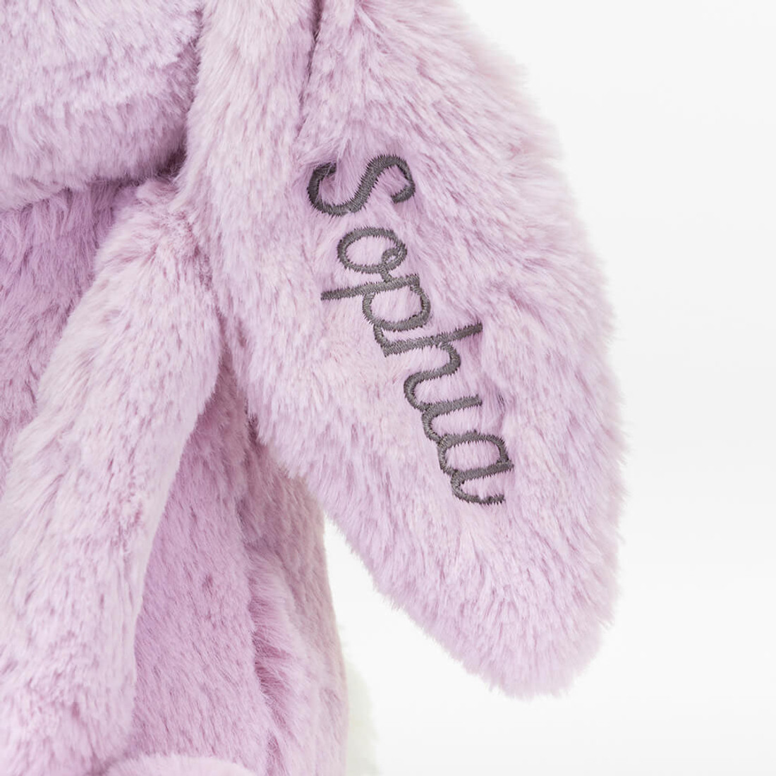 Personalised Bashful Lilac Bunny Medium