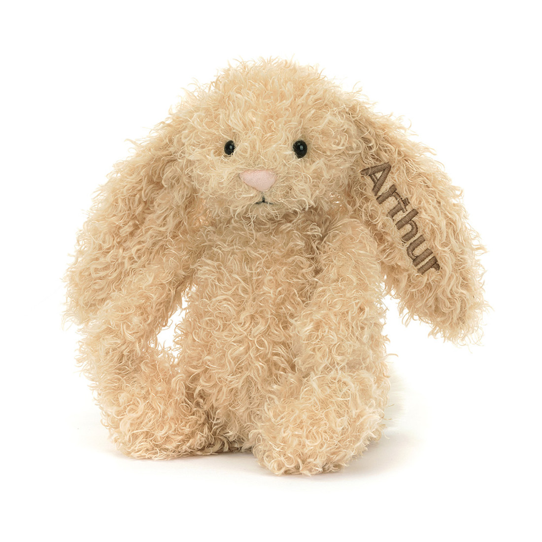 Personalised Bashful Luxe Bunny Curly Original