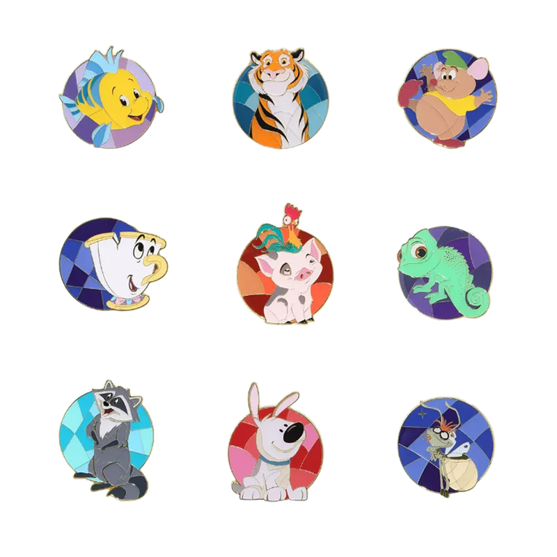 PRINCESS ANIMAL STAINED GLASS BLIND BOX PIN