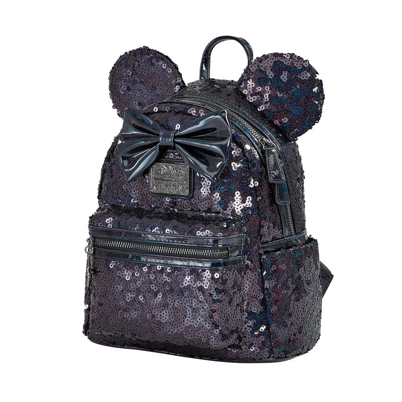 MINNIE MOUSE BLACK HOLOGRAPHIC MINI BACKPACK - DISNEY