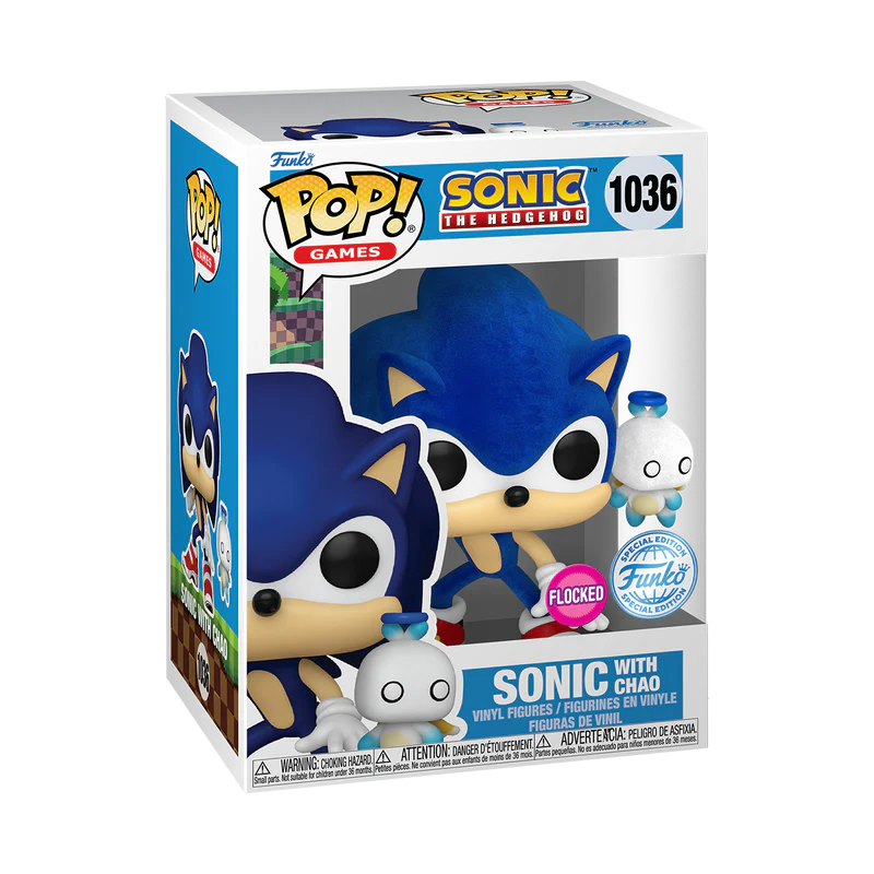 SONIC WITH CHAO (FLOCKED) - SONIC THE HEDGEHOG