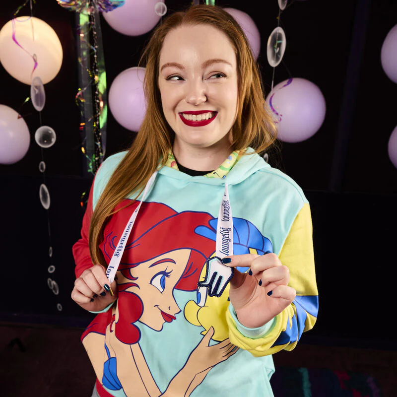 ARIEL AND FLOUNDER UNISEX HOODIE - THE LITTLE MERMAID 35TH ANNIVERSARY