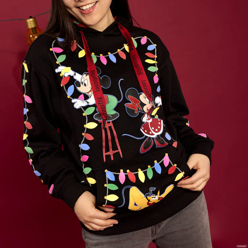 MICKEY'S LIGHT UP DECORATIONS HOODED SWEATSHIRT - DISNEY