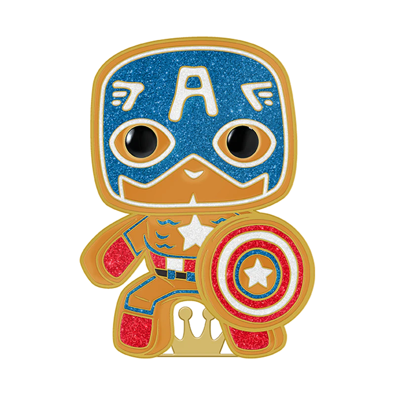 GINGERBREAD CAPTAIN AMERICA POP! PIN - MARVEL
