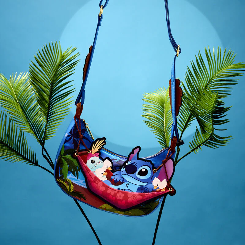 CAMPING CUTIES HAMMOCK CROSSBODY BAG - LILO AND STITCH