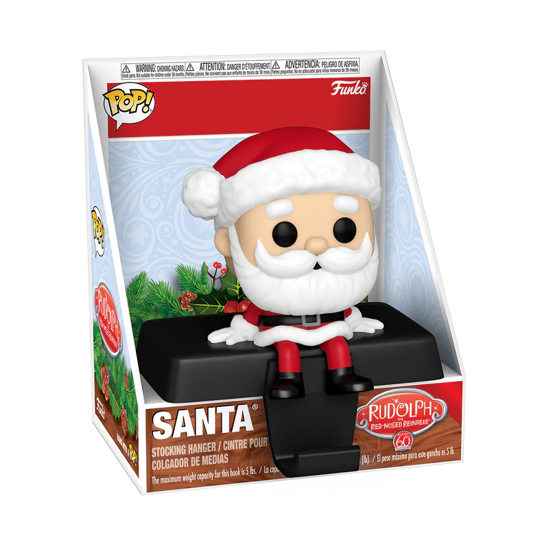 SANTA - RUDOLPH THE RED-NOSED REINDEER STOCKING HANGER