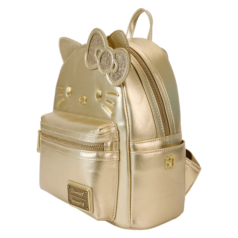 HELLO KITTY 50TH ANNIVERSARY GOLD MINI BACKPACK - SANRIO