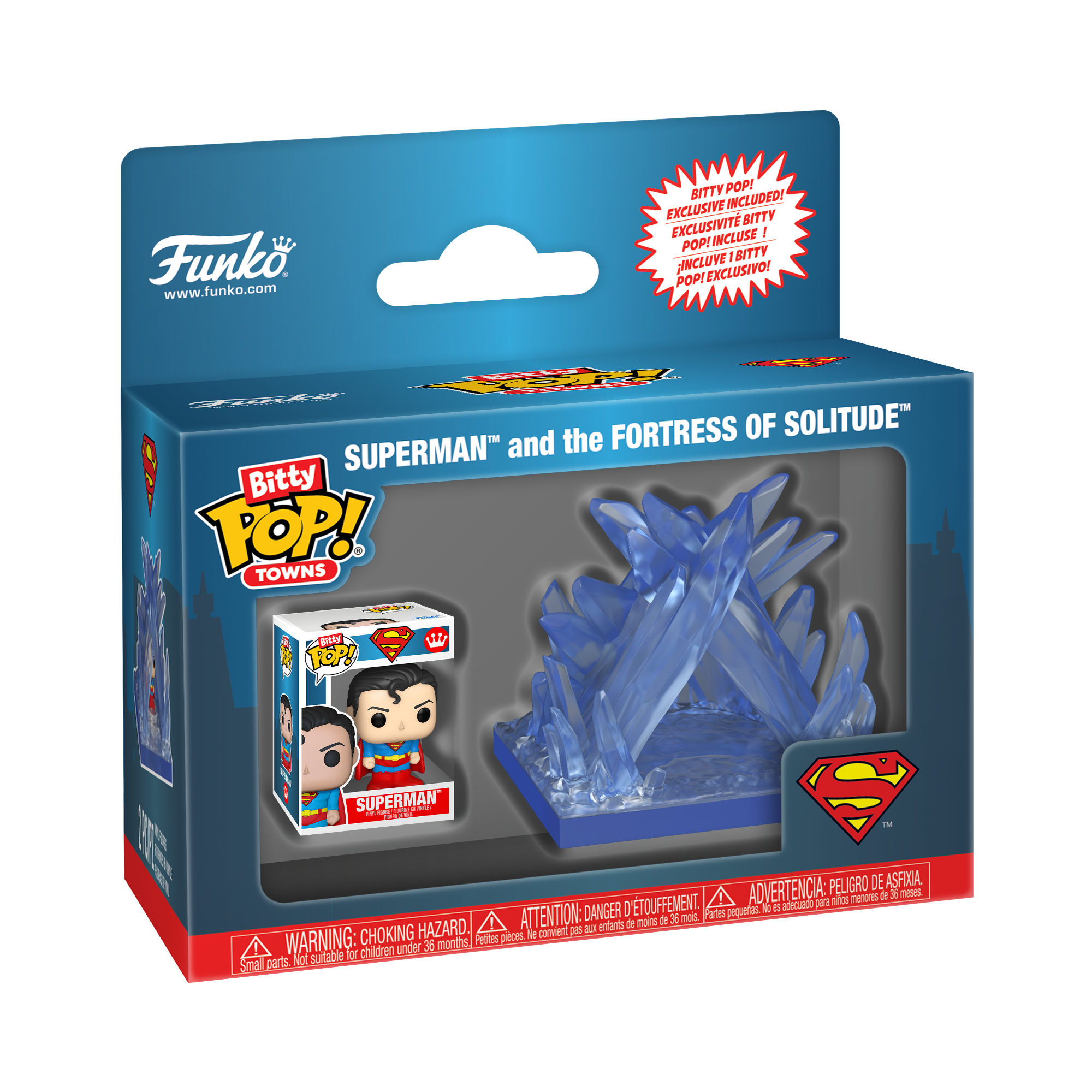 Bitty Pop! Towns Superman and the Fortress of Solitude