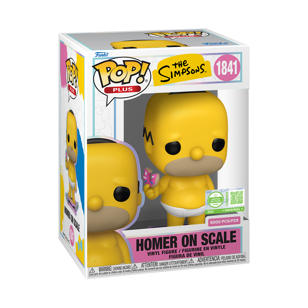 Pop! Plus Homer on Scale with Pop! Protector