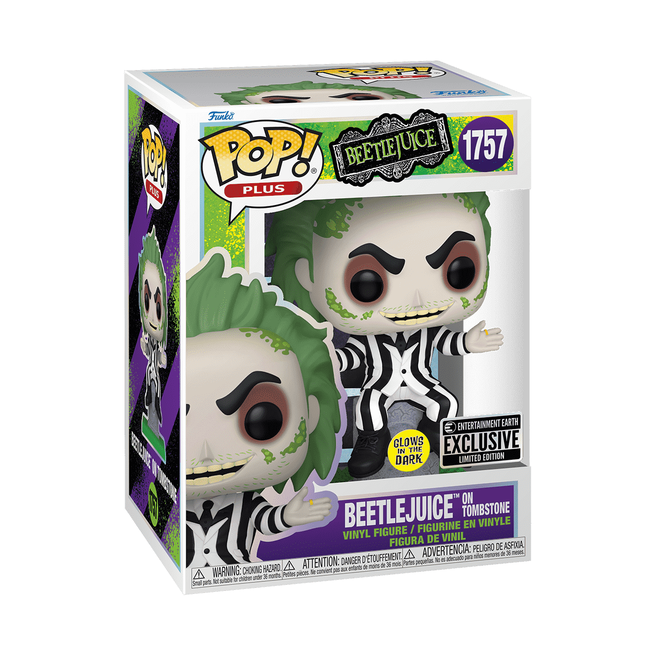 Pop! Plus Beetlejuice on Tombstone (Glow)