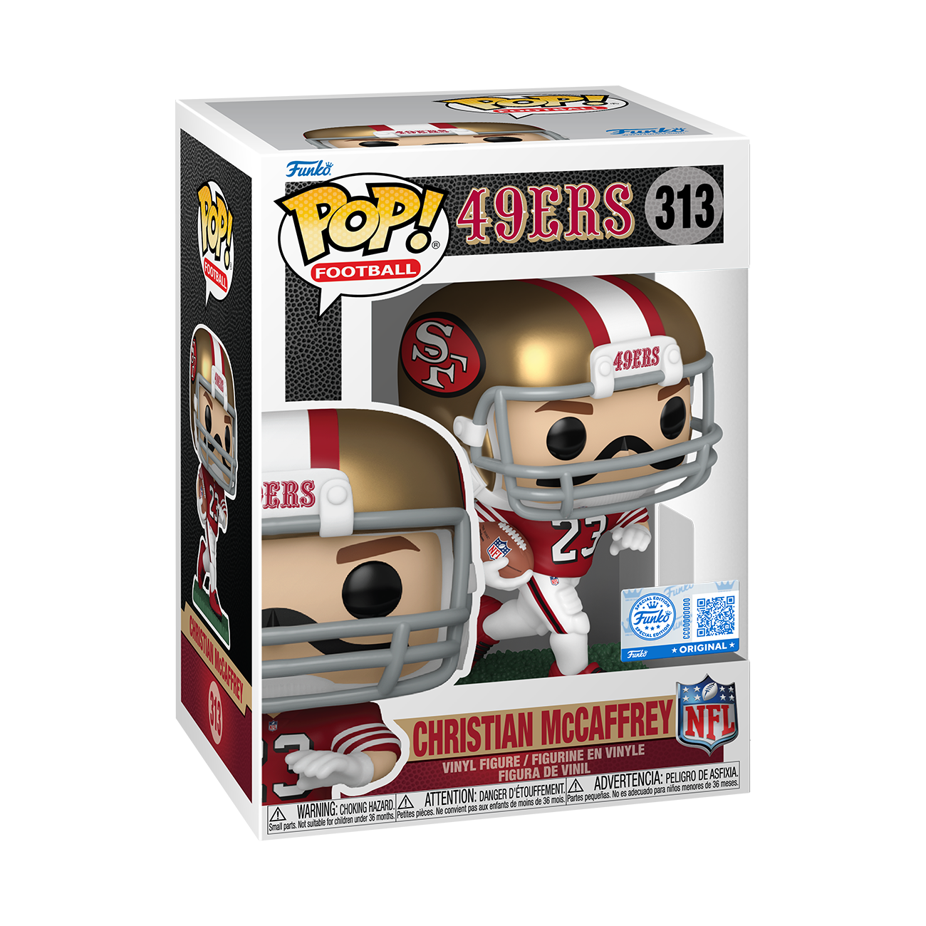 Pop! Christian McCaffrey (Red & White Uniform)